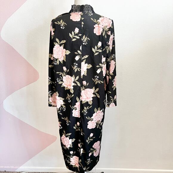 Vintage Lace Floral Kimono Robe Boho Cottagecore Romantic Festival Medium - Picture 3 of 6